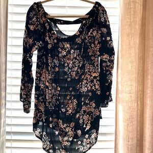 BP Floral Bell Sleeve Top